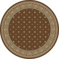 Concord Global 5 ft. 3 in. Ankara Pin Dot - Round, Brown 63080